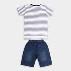 Boys'100% Cotton Woven Baba Suit, सफ़ेद, small image number null
