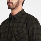 Cotton Checks Casual Shirt, Olive, small image number null