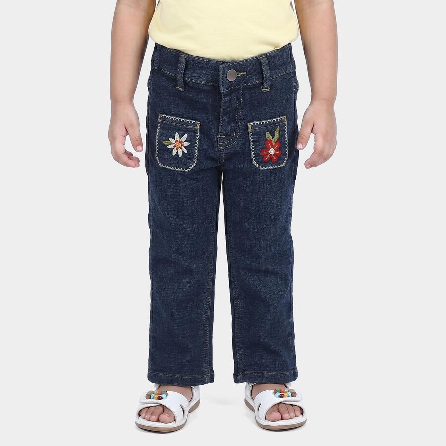 Girls' Jeans, Dark Blue, large