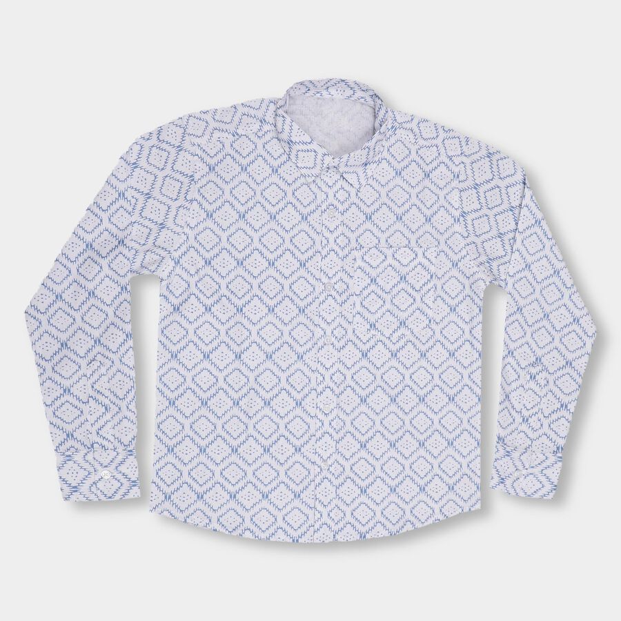 Boys' 100% Cotton Casual Shirt , White, large image number null