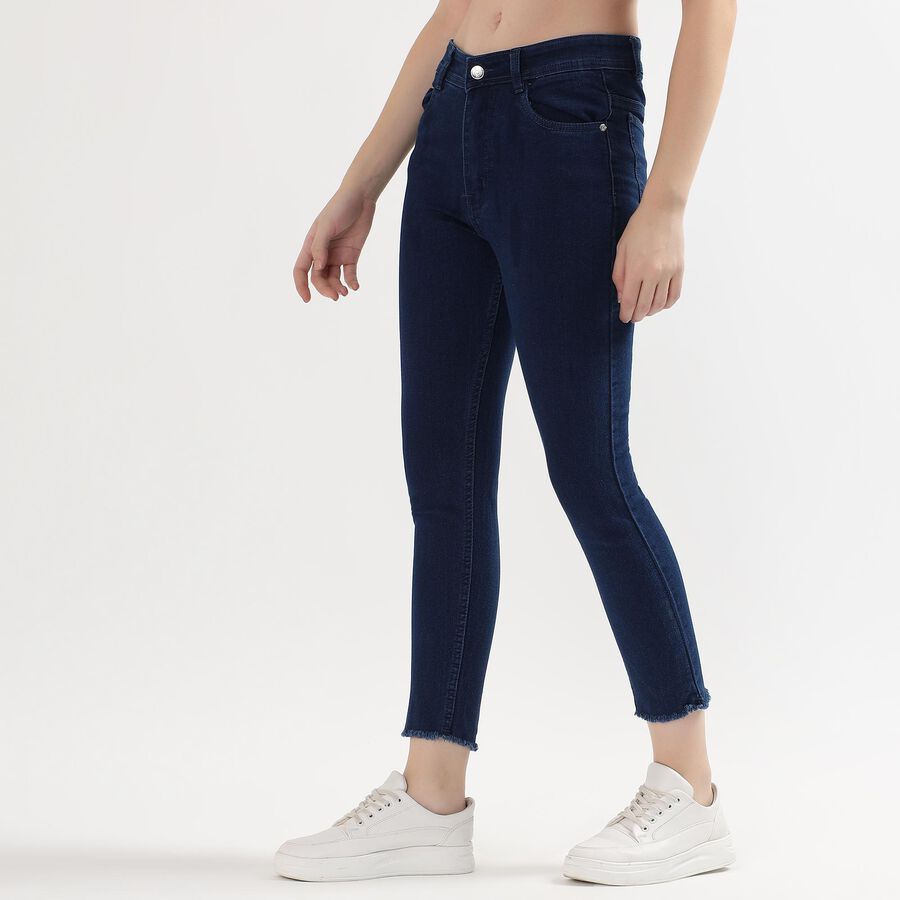Ladies' Jeans, गहरा नीला, large image number null