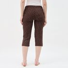 Women's Brown Viscose Regular Fit Capri, Brown, small