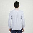 Men's Light Blue Cotton Full Sleeve Collar Casual Shirt, Light Blue, small