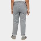 Girls' Light Grey Regular Fit Embroidered Jeans, Light Grey, small image number null