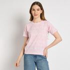 Ladies' Round Neck T-Shirt , Light Pink, small