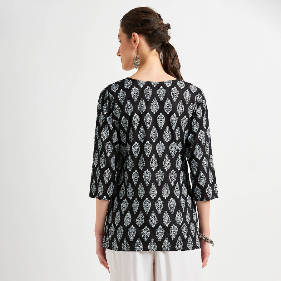 All Over Print Kurti, Black, large image number null
