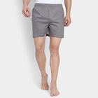 Men's 100% Cotton Boxers , Dark Grey, small
