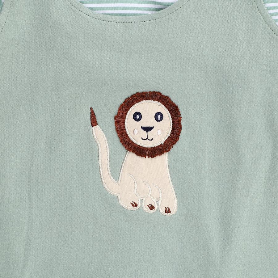 Infants' 100% Cotton Baba Suit, हल्का हरा, large image number null