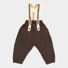 Infants Cotton Solid Trousers, Brown, small image number null