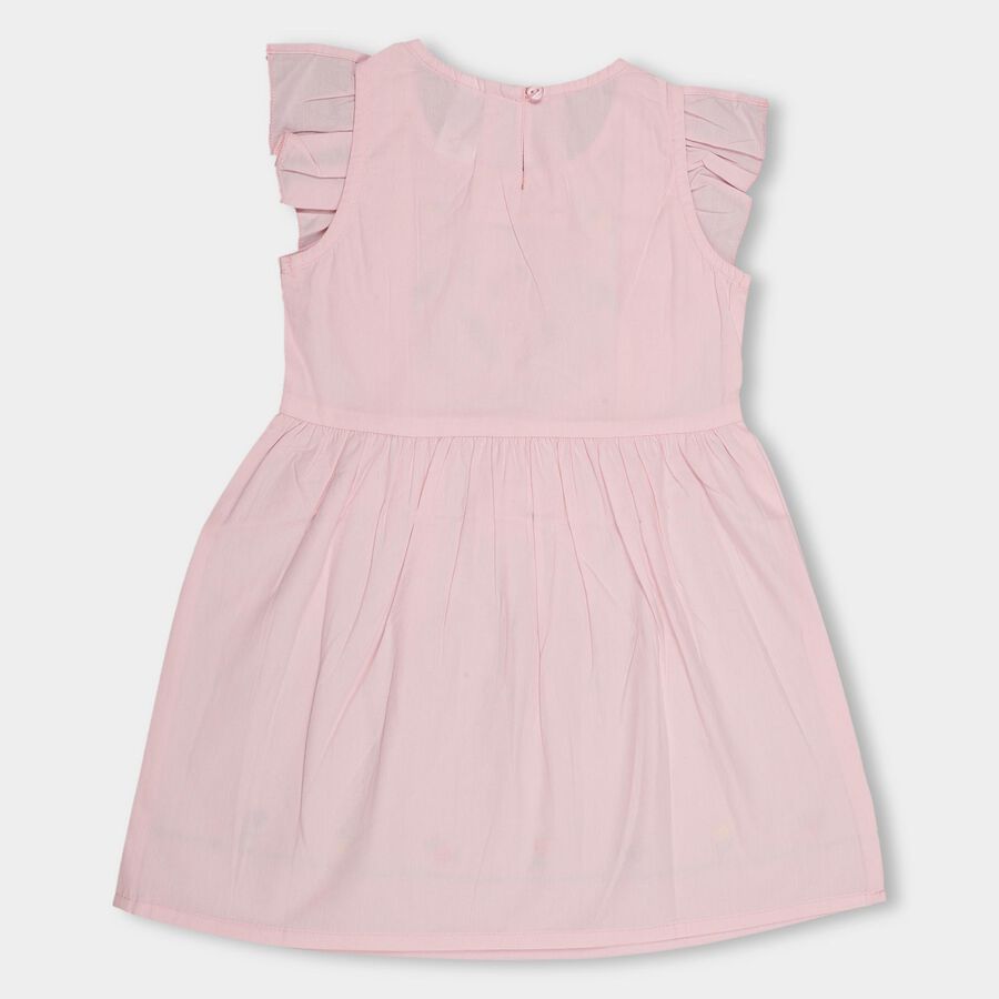Girls' 100% Cotton Frock, Light Pink, large image number null