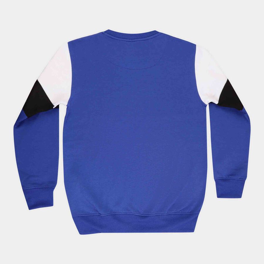 Cut And Sew Sweatshirt, Royal Blue, large image number null