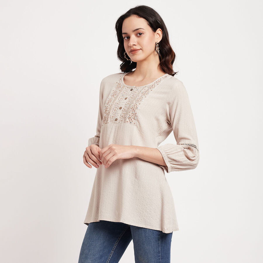 Embroidered Kurti, गहरा पीला, large image number null
