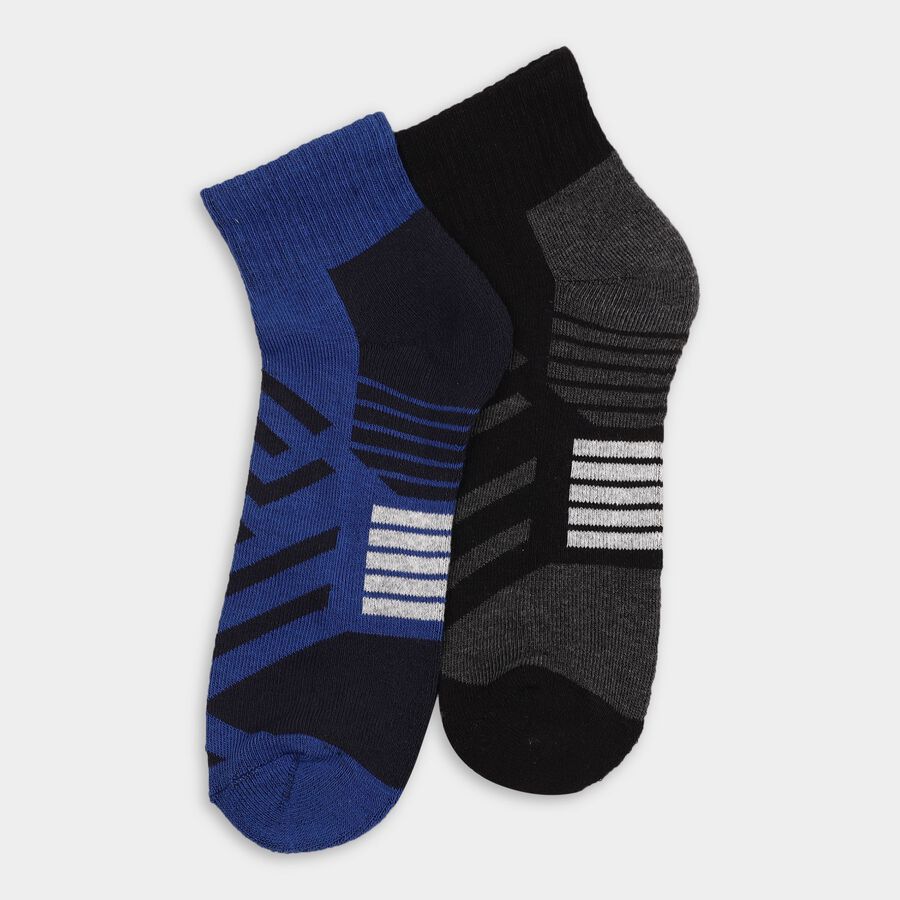 Men's Socks (Pack of 2), Black, large image number null