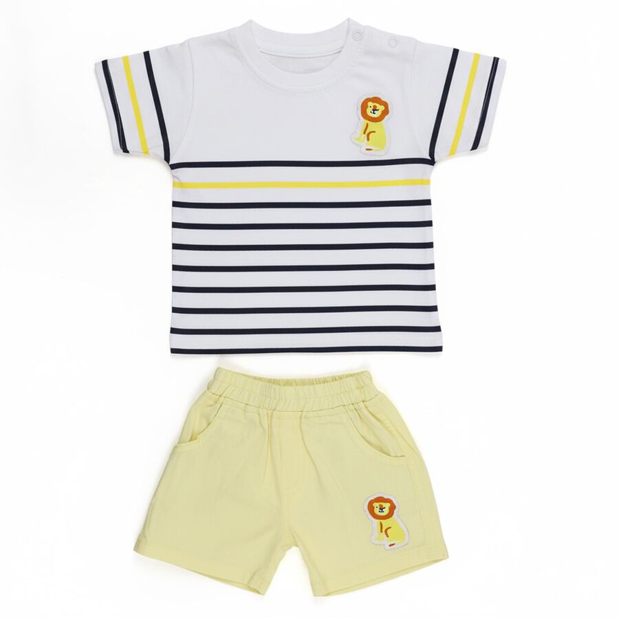 Infants' 100% Cotton Baba Suit, Yellow, large image number null