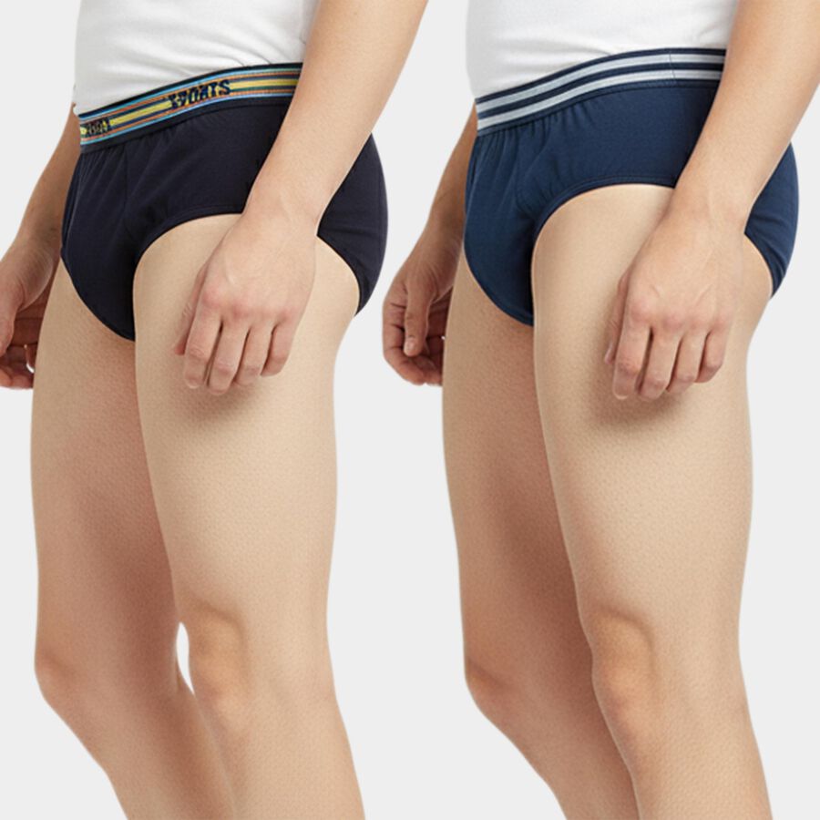 Boys' Teal Blue Regular Fit Cotton Printed Briefs, Teal Blue, large