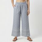 Women's Light Grey Viscose Regular Fit Solid Palazzos, हल्का ग्रे, small