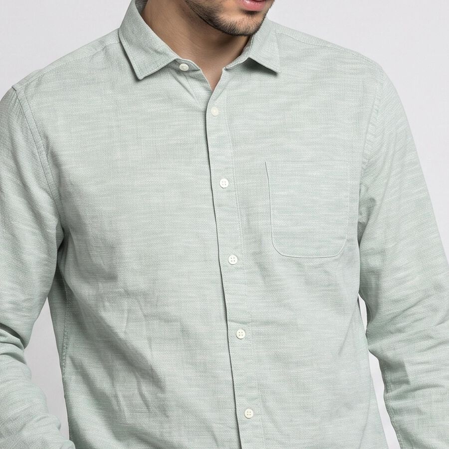 Men's Mint Green Casual Shirt, हल्का हरा, large