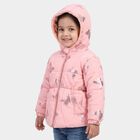Girls Pink Hooded Puffer Jacket, Light Pink, small
