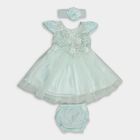 Infant Girls' Frock, Light Green, small image number null