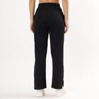 Women's Solid Black Regular Fit Track Pants, काला, small image number null