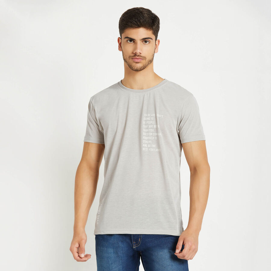 Round Neck T-Shirt, Light Grey, large image number null