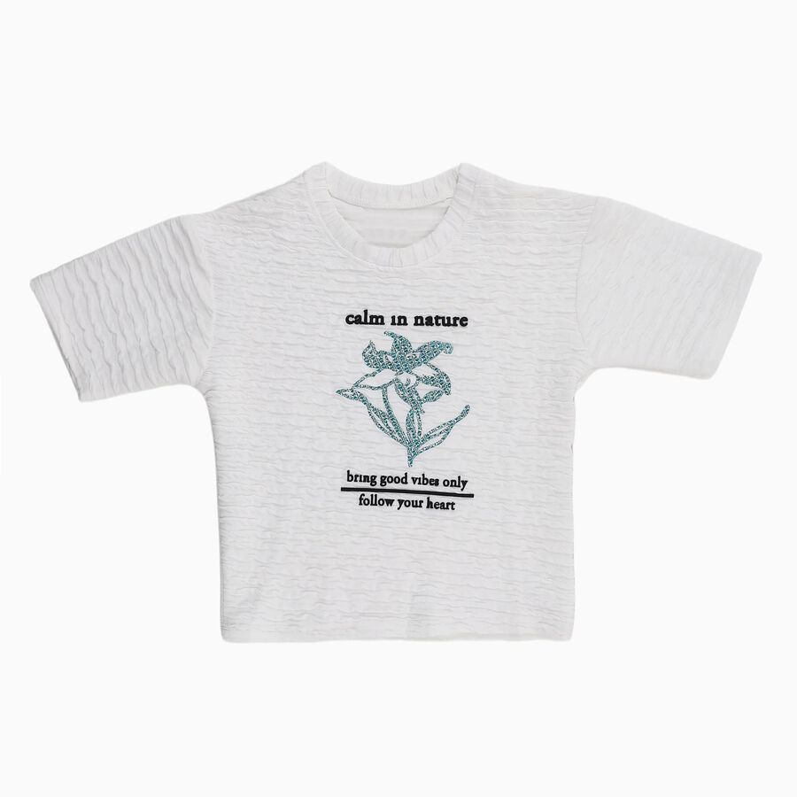 Girls' T-Shirt, White, large image number null