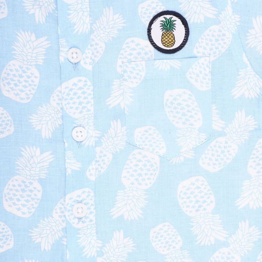 Infants' Cotton Shirt, Light Blue, large image number null
