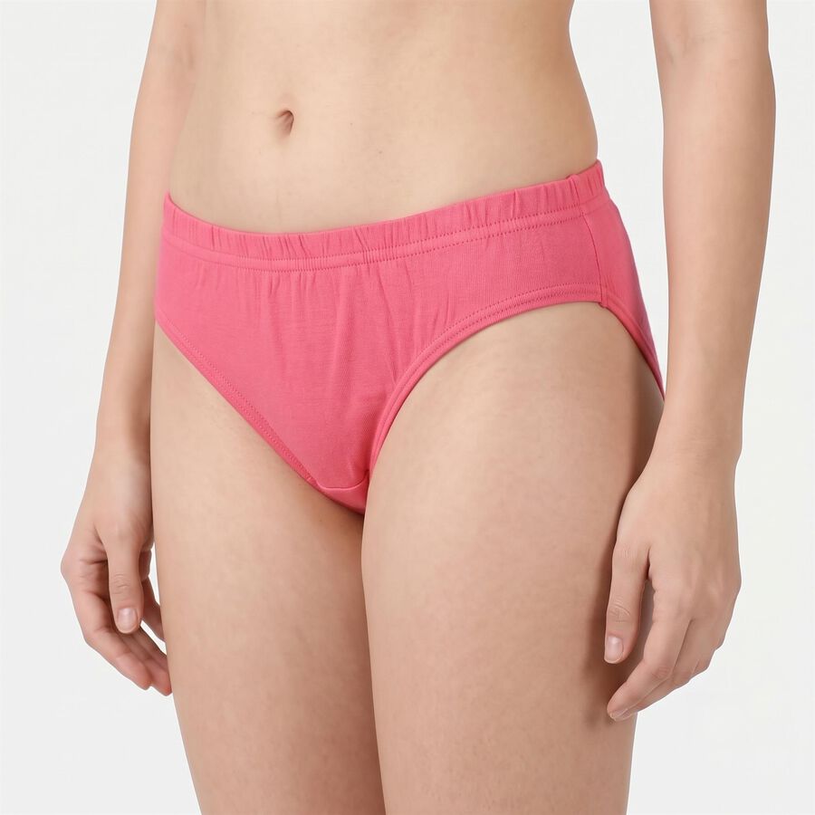 Women's Pink Regular Fit Solid Panty, Light Pink, large