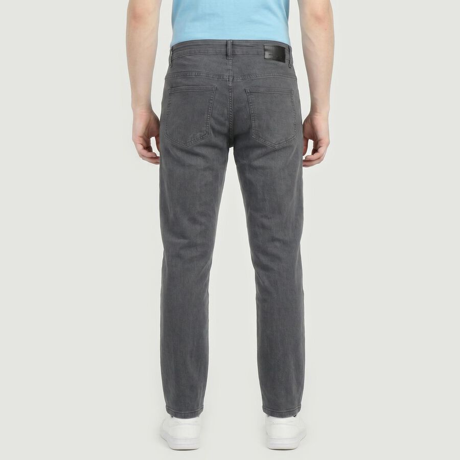 Men's Grey Stretch Fit Casual Jeans, हल्का ग्रे, large