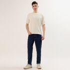 Men's Blue Slim Fit Washed Jeans, Dark Blue, small