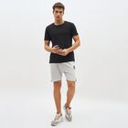 Men's Light Heather Grey Regular Fit Side-Striped Bermuda Shorts, मिश्रित हल्का ग्रे, small image number null
