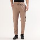 Men's Beige Slim Fit Graphic Print Jogger, Beige, small