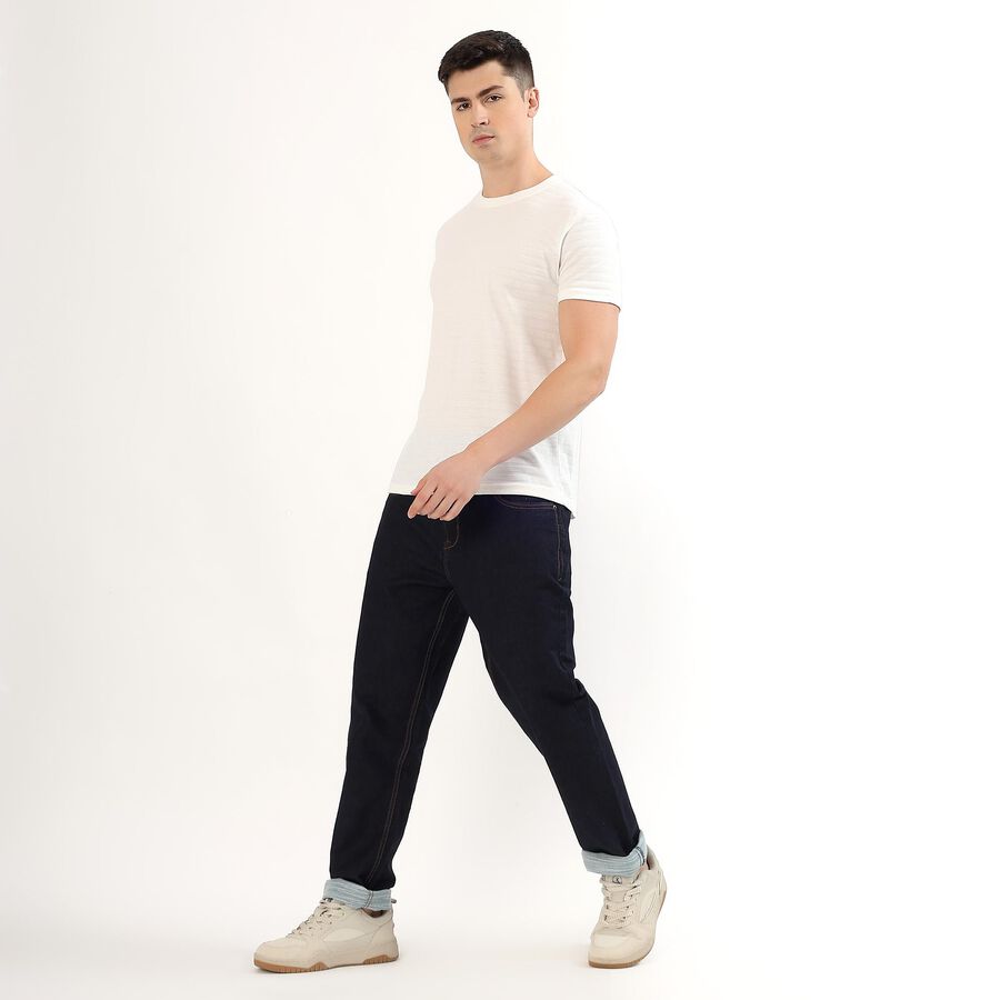 Men's Slim Fit Jeans, गहरा नीला, large image number null