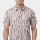 Men's Beige Cotton Classic Collar Casual Shirt, गहरा पीला, small