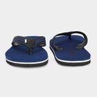 Men's Navy Blue Thong Strap Slip-On Flip-Flops, Navy Blue, small