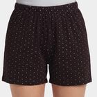 Women's Brown Regular Fit Drawstring Shorts, Brown, small