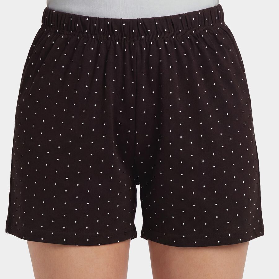 Women's Brown Regular Fit Drawstring Shorts, Brown, large
