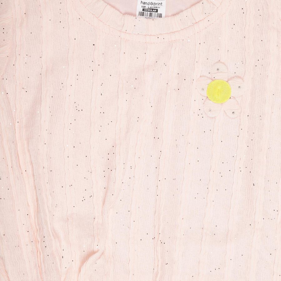 Girls' T-Shirt , हल्का गुलाबी, large image number null