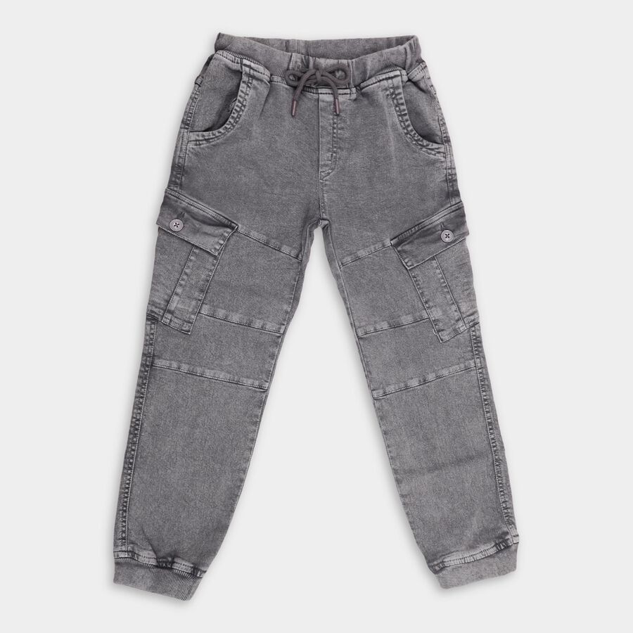 Boys' Trousers , गहरा ग्रे, large image number null