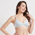 Printed Non-Padded Bra, Light Blue, small image number null