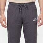 Men's Dark Grey Regular Fit Solid Track Pants, Dark Grey, small
