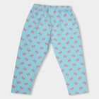 Girls' 100% Cotton Capri, Aqua, small image number null