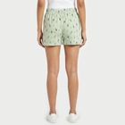 Women's Green Regular Fit Casual Shorts, हल्का हरा, small