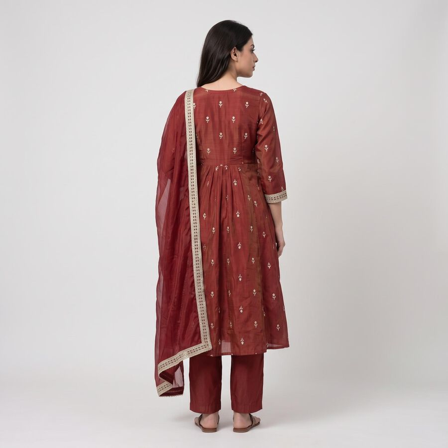 Women's Wine Ethnic Set, Wine, large
