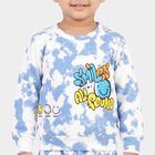Boys Light Blue Crew Neck Graphic Print Baba Suit, Light Blue, small