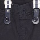 Infants Jet Black Jogger Fit Rib Waist Trousers, नेवी ब्लू, small image number null