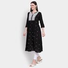Ladies' 100% Cotton Kurta, काला, small image number null