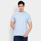 Men's Round Neck Half Sleeves T-Shirt, Light Blue, small image number null
