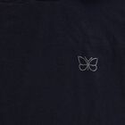 Girls Deep Midnight Navy Blue Turtleneck Casual Pullover, Navy Blue, small image number null