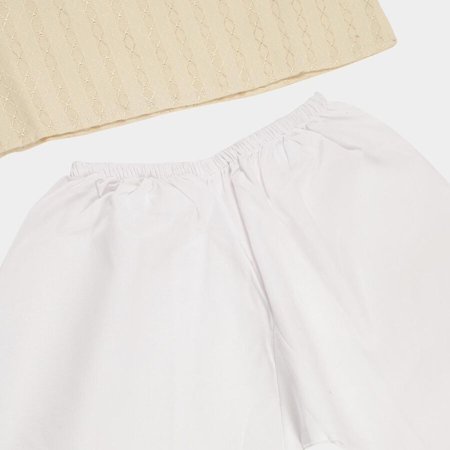 Boys' Kurta Pyjama, Beige, large image number null